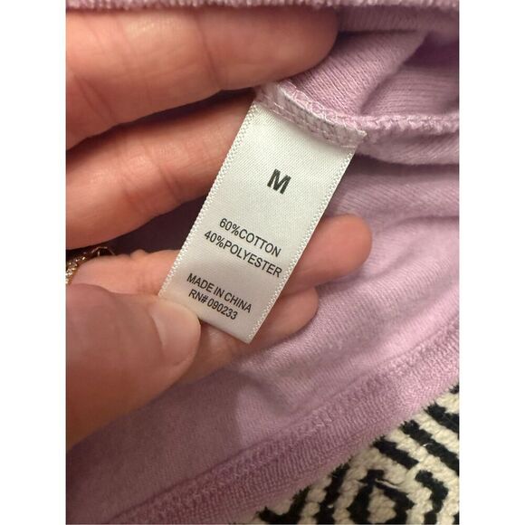 La Hearts for Pac Sun Purple Terry Cloth Tie Front Short Sleeve Crop Top Medium - Picture 5 of 6